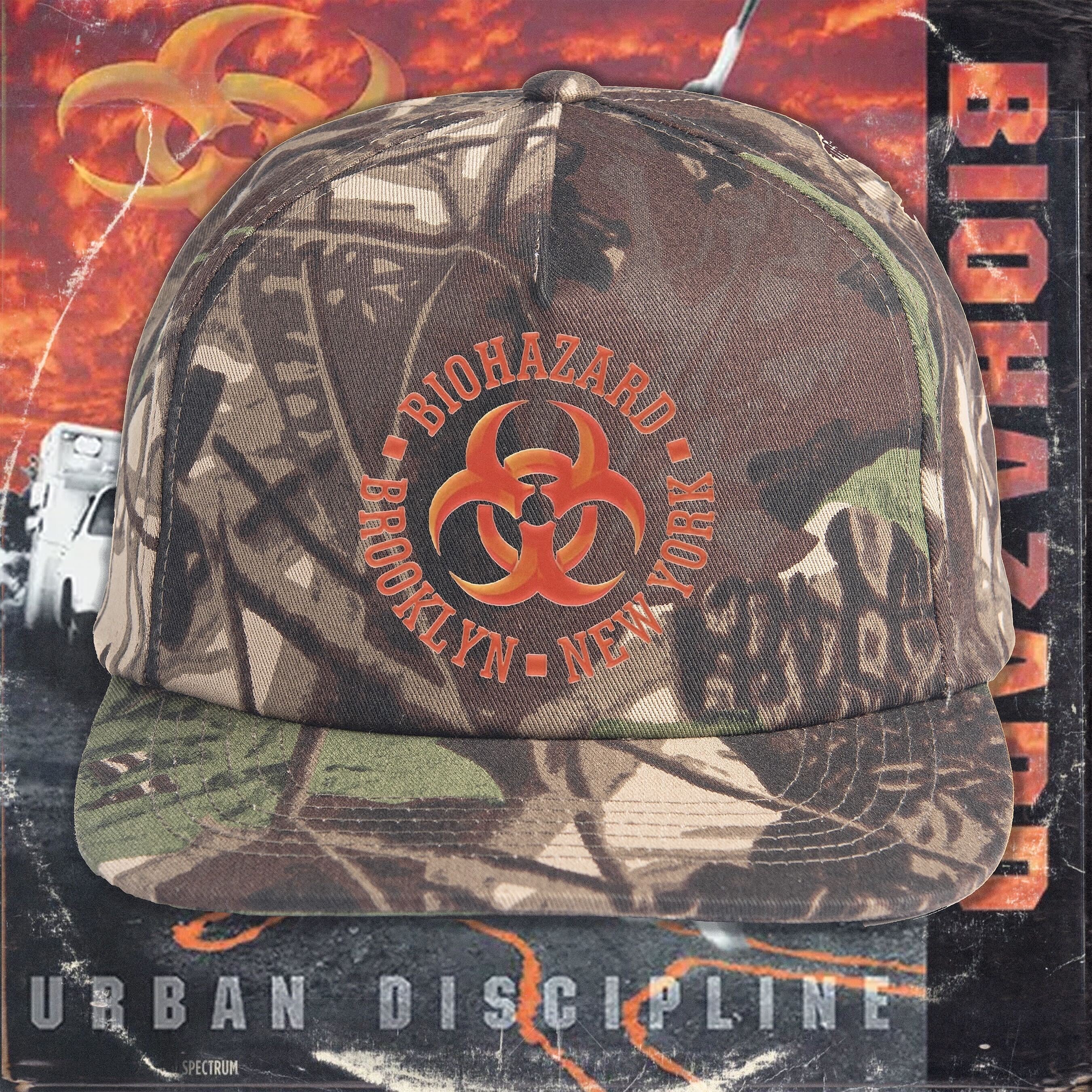 Biohazard embroidered Camo hat